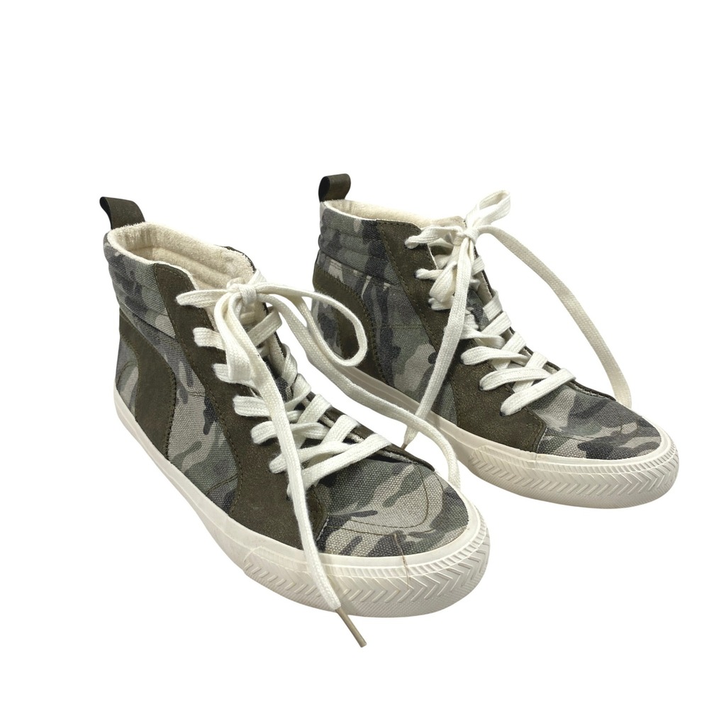 Womens Camouflage High Top Sneakers Womens Size 9 Lace Up Fashion Canvas Shoes